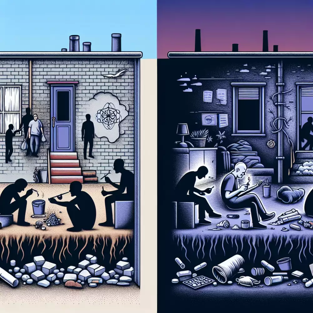 lidi pred a po drogach