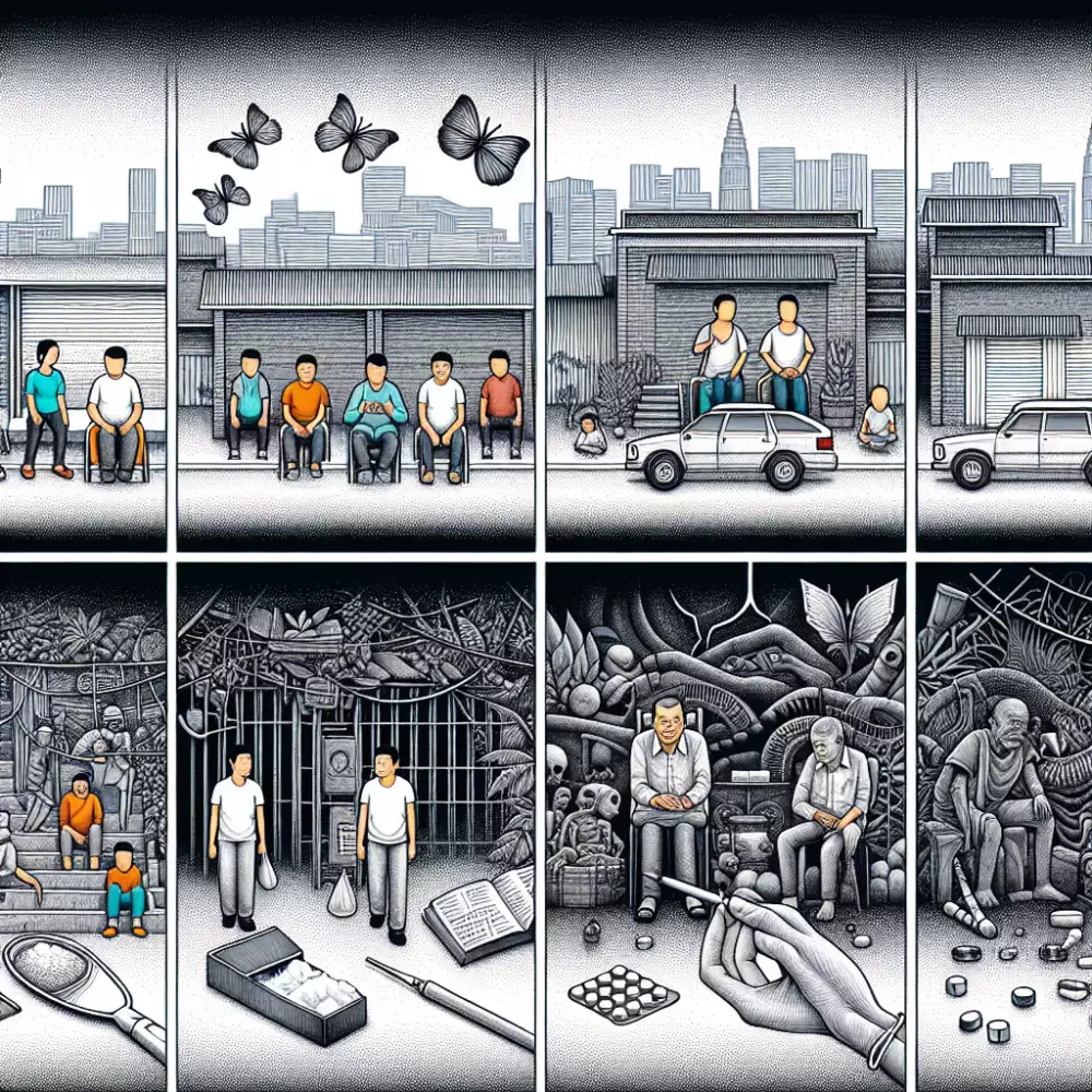 lidi pred a po drogach