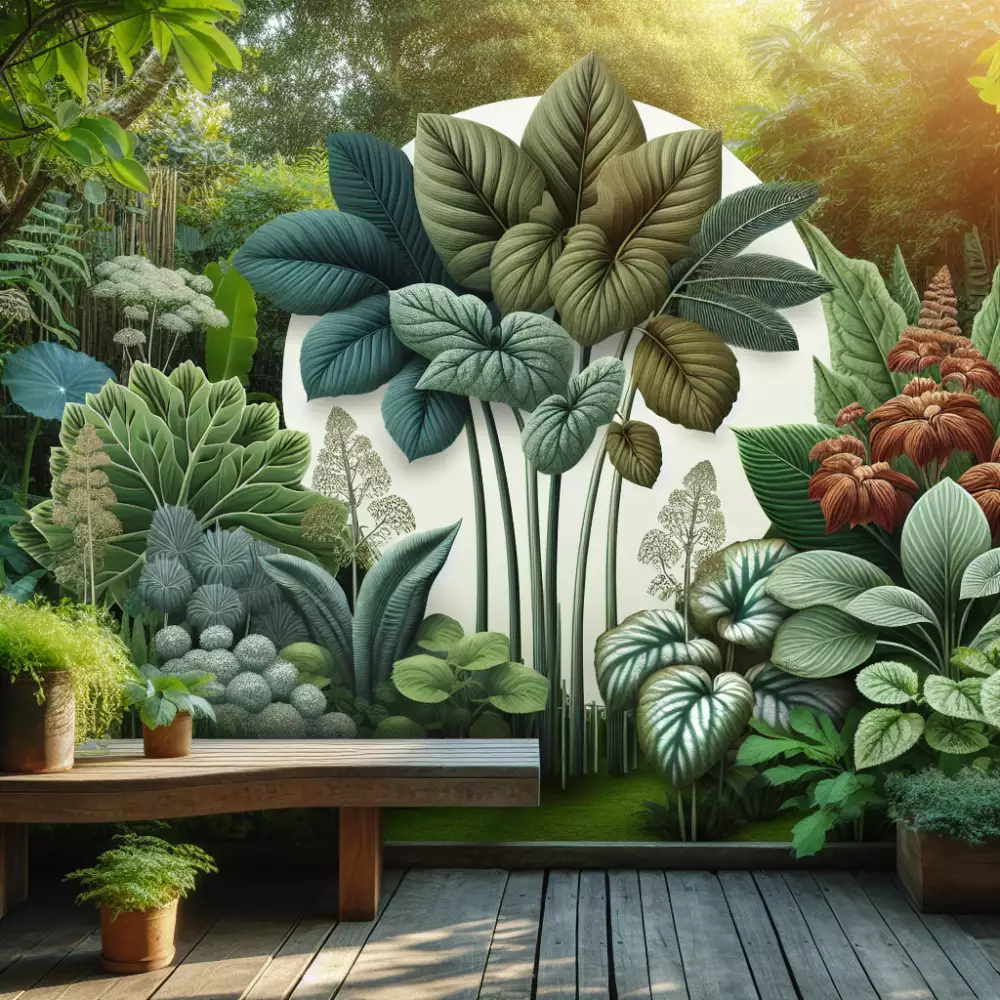 zahradní rostliny s velkými listy