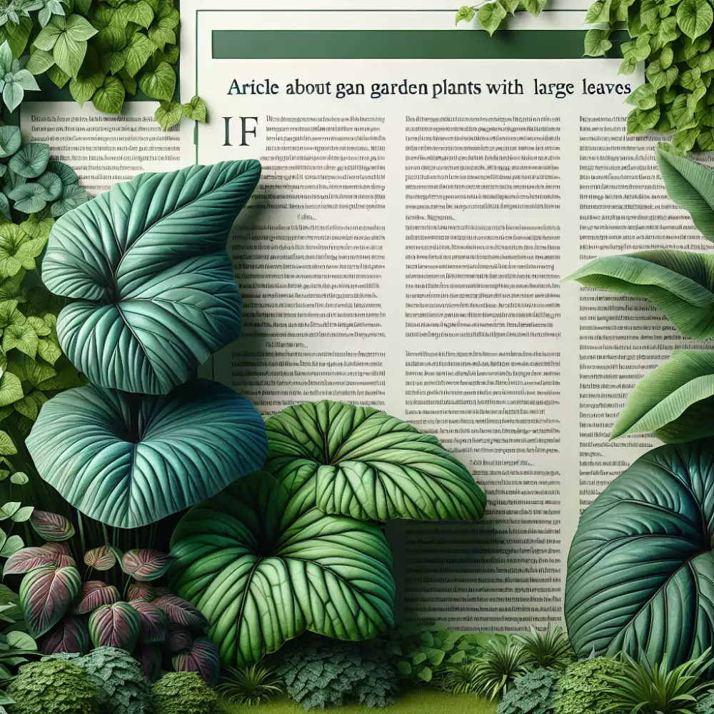 zahradní rostliny s velkými listy
